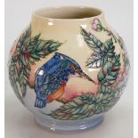 Moorcroft Kingfisher Vase: M.C.C open weekend piece dated 1993. One of two only made.