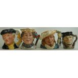 Royal Doulton large character Jugs: Pearly King D6760, Henry V,