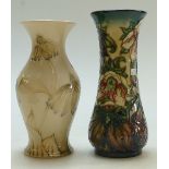 Moorcroft Cornflower and Hellebore Vases: Cornflower vase seconds in quality,