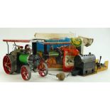 Mamod Steam Tractor Engine together with Meccano steam engine.