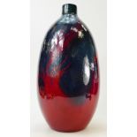 Royal Doulton large veined Flambe mottled Vase: Flambe vase ref 1622, height 42cm.