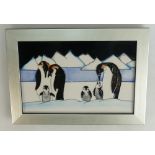 Moorcroft Penguins Family wall Plaque: Shape number PLQ11.