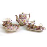 James Kent Chintz Du Barry Fenton Pottery items to include: Tea pot,