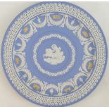 Wedgwood three colour Jasperware Plate: Plate dated 1973.