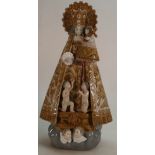 Lladro figure Holy Mary: Large ornate figure, overall height 38cm.