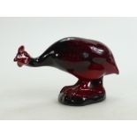 Royal Doulton Flambe model of an Guinea Fowl: Height 9.5cm.