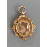 9ct Rose gold Fob / Medallion: Weight 11.