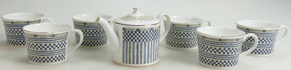 Wedgwood Samurai patterned tea ware to include: 6 x cups and saucers, one cup teapot, - Image 3 of 4