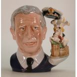 Royal Doulton large character jug Prince Charles D7283: Jug of the year 2008, boxed.