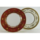 Minton gilded plates: Minton gilded cabinet plates,
