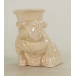 Royal Doulton rare model of miniature Sailor bulldog: With hat, in cream glaze, height 7cm.