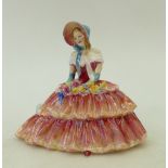 Royal Doulton figure Daydreams HN1944: In rare red colourway, dated 1942.