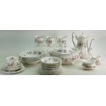 Royal Albert Colleen tea, dinner and coffee set: Comprising tureen & cover, cups and saucers, bowls,
