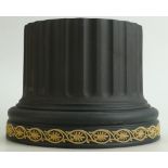 Wedgwood Black Basalt & Lemon Relief Planter: In the form of a Corinthian Column base,