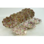 James Kent Chintz Du Barry Fenton Pottery items to include: Ruffle edged graduated set of five