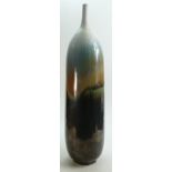 Stroomer John 20th/21st century Mottled Greens Vase: Porcelain footed tall vase with narrow neck,