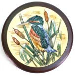 Moorcroft Kingfisher Plaque: M.C.C open weekend piece dated 1997. One of two made. 29cm diameter.