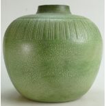 Gefle Sweden ceramic Scandinavian Art pottery large Vase: Decorated in mottled greens, height 24cm.