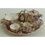 James Kent Chintz Du Barry Fenton Pottery items to include: A 6 piece breakfast set.