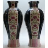 Fabienne Jouvin Paris large Floral decorated Vases: Height 56cm.