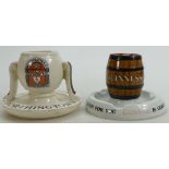 Two Doulton Burslem items: Match striker advertising Worthington's Ale,