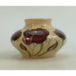 Moorcroft Chocolate Cosmos vase: Height 7.5cm, firsts in quality.