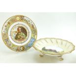 A Wedgwood boxed Christopher Columbus plate and a Wedgwood bowl: Plate limited edition of 500