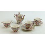 James Kent Chintz Du Barry Fenton Pottery items to include: Tea pot, milk,