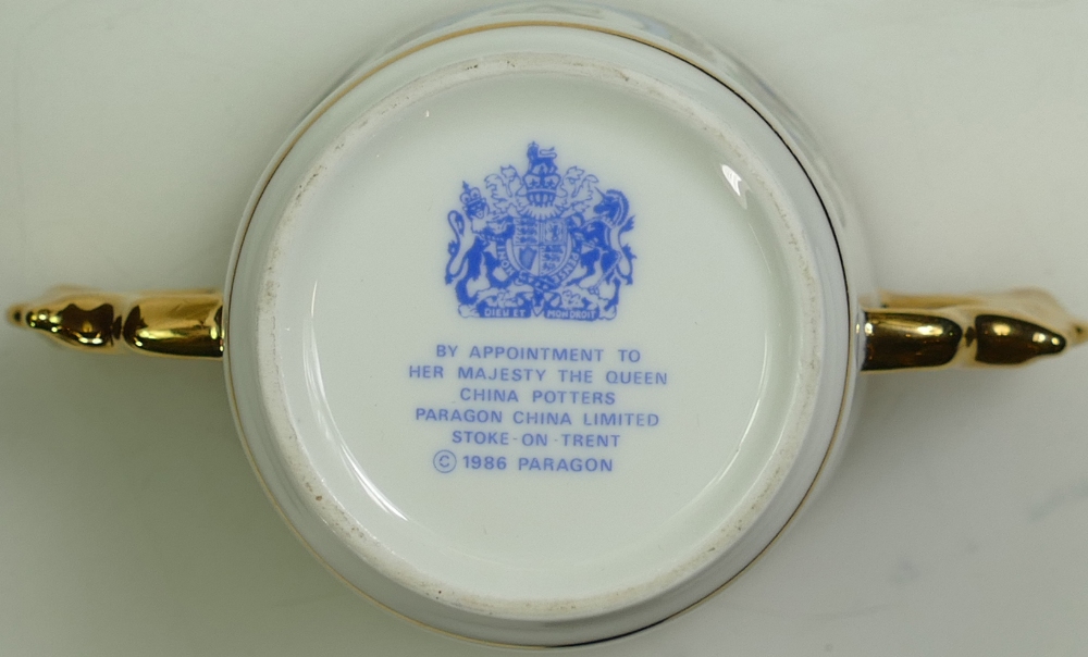 A collection of Paragon commemorative mugs: A large version gilded and decorated with the Marriage - Image 3 of 3