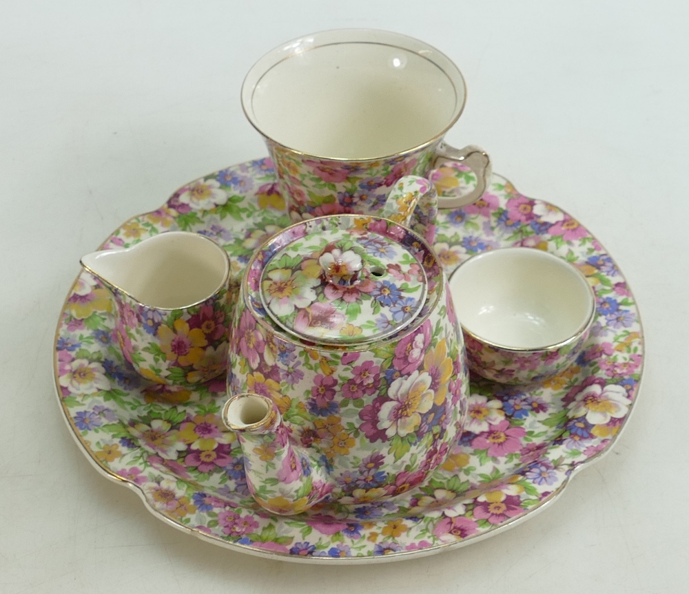 James Kent Chintz Du Barry Fenton Pottery items to include: A 5 piece breakfast set. - Image 2 of 2