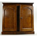Burr Oak Humidor Cabinet with drawers: Height 37cm x width 39cm and depth 22cm.