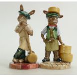 Royal Doulton Bunnykins figures: Saggar Maker DB423, Kiln Placer DB405,