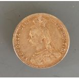 22ct gold Full Victoria Sovereign dated 1887: