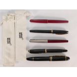 A collection of fountain pens: Including Mont Blanc, vintage Sheaffers and Parker.
