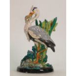 Minton miniature figure of Heron & Pike, height 20cm.