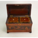 Tunbridge ware Tea Caddy: Fine box in very good condition,