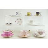 A collection of Shelley items to include: Atholl Georgian Spray cup & saucer 0555,