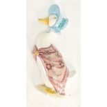 Beswick Beatrix Potter rare wall plaque as Jemima Puddleduck: With gold backstamp.