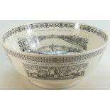 Wedgwood Queensware Chicago Bowl: Decorated with scenes of the City of Chicago,