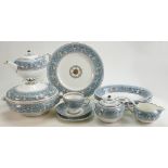 Wedgwood Florentine patterned large collection of dinner & tea ware to include: 12 x cups and