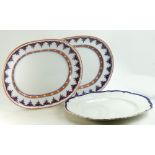 Wedgwood Ironstone large Meat platters plus one other: Ironstone platters in the 9648 design,