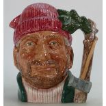 Large Royal Doulton Character Jug 'Lumberjack' with 'Canadian Centennial' Series Backstamp: Royal