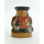 Royal Doulton Lambeth Toby Jug/Ashpot & cover: Designed by Harry Simeon,height 11cm.