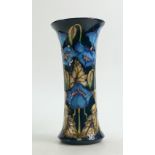 Moorcroft Blue Rhapsody vase: Vase by Philip Gibson. M.C.C piece dated 2001 and signed to the base.