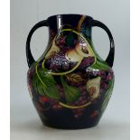 Moorcroft Prestige Queens Choice twin handled Vase: Designed by Emma Bossons.