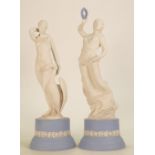 Wedgwood Jasperware figure Leda & similar Dancing Hours Figure: Height of tallest 27cm.