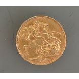 22ct gold Full Victoria Sovereign dated 1899: