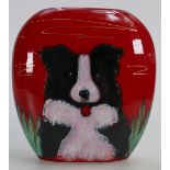 Anita Harris limited edition Purse Vase Border Collie: Produced in a limited edition of 25