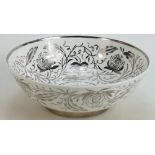 Wedgwood Lustre fruit Bowl decorated by Millicent Taplin: A special one off item decorated for the