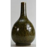 Chinese porcelain Vase: Decorated in a green speckled glaze, height 32cm.